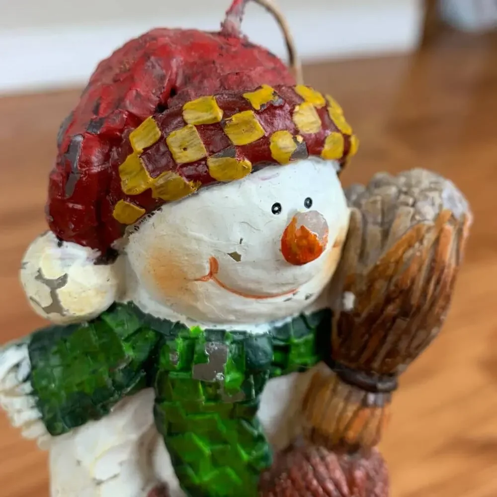 Bill Blass Snowman Christmas Tall Decorative Candle